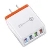 Bra QualTiy 4 Port Fast Quick Charge USB Hub Wall Charger Strömadapter EU / US-kontakt Telefon batteriladdare för iPhone 11 12 Samsung LG