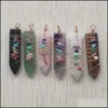 Halsband hängen pilspetsen chakra reiki helande pendum charms naturliga stenar hänge amet kristallmeditation för män kvinnor smycken maki