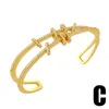 Flola Gold Star Otwarte mankiety Bransoletki Bransoletki Kobiety CZ Pave Curb Link Łańcuch Bangle Cubic Cyrkonia Luksusowe Biżuteria Prezenty BRTC94