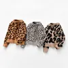 Dzieci baby Boys Swetry Leopard Dzianiny Pullover Casual Z Długim Rękaw Dziecięcy Topy Toddler Chłopiec Ubrania Dziewczyna 211028