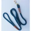 Hund Training Leash Rope Check Cord / Lätt Lätta Små Medium Tracking Ledar 2m 5m 10m Svart Röd Färg Lång Hund Leash 210729
