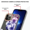 2,0 mm Flower Chromed Soft IMD TPU -hoesjes voor iPhone 14 13 Pro Max Mini 12 11 Telefoon14 PLATING ROSE stijlvolle bloemen heldere huid anti kras transparante mobiele telefoonomslag