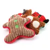 Boże Narodzenie plusz interaktywny psa Squeaky zabawki szczeniak prezenty molowe lalki renifer Santa Claus kształt xmas prezent