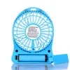 100% Testé rechargeable LED Ventilateur de lumière d'air refroidisseur d'air Mini bureau USB 18650 Batterie Fan rechargeable avec package de vente au détail pour ordinateur portable PC