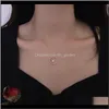 I pendenti cadono consegna 2021 Trend Moon Womens Necklace Simple Temperament Acqua Gocce piccole gioielli di moda per tutta la catena di clavicole