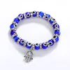 Ręcznie Evil Blue Eye Charms Strand Bransoletki Bransoletki Koraliki Turecki Pulseras Dla Kobiet Biżuteria Hurtowych