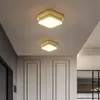 Современный светодиодный золотой потолочный свет для гостиной коридор балкон -фойер ластер круглый
