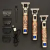 Hommes sans fil tondeuse à cheveux barbier professionnel bouddha Dragon électrique Machine de découpe barbe rasage tondeuse style Kit 220209