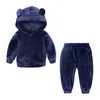 Ensembles de vêtements pour garçons, sweat à capuche, pantalon de survêtement, costume de jogging, mode décontractée, vêtements pour bébés sauvages, ensemble de vêtements pour filles, survêtement pour enfants, 8458795