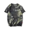 Homens Summer Hip Hop Streetwear Moda t - shirts Tops Tees Tie Casual Tie-Dye O-Neck Marca Manga Curta 210716