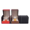 Fashion Watch Boxes Slitstarka PU Läder Klockor Fodral Armband Bangle Smycken Box med kudde