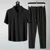 Short Sleeve Pants Sets Leisure Suit Men's 2021 Summer Thin High End Sports Fashion Trend Luxury Tracksuit Men Streetwear Gym G1222