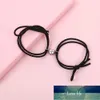 2Pcs Couple Minimalist Heart Lovers Matching Friendship Bracelet Rope Braided Magnetic Distance Bracelet Kit Lover Jewelry Factory price expert design Quality