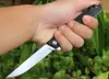 1Pcs Flipper Folding Knife 8Cr14Mov Satin Drop Point Blade Black G10 + Stainless Steel Handle Ball Bearing Fast-opening EDC Pocket Knives