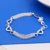 Charme vrouwelijke sieraden 925 sterling hart armband massief zilveren kwast ketting ol stijl accessoires