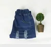 Jeans 2022 Drop primavera otoño bebé niñas rasgados niños pantalones con agujeros rotos niños pantalones de mezclilla con cintura elástica