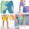 Pantaloncini da spiaggia estivi da uomo, costume da bagno che cambia colore, sensibile alla temperatura, con coulisse, pantaloni per sport acquatici ad asciugatura rapida S-3XL