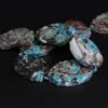 9-10pcs Strand Raw Blue Stone Agates Slab Slabet Lose Kulki Naturalne ocean jades klejnoty plaster