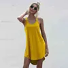Casual O-neck Sleeveless Y2K Tank Dress Summer Loose Off Shoulder Asymmetrical Cotton Mini Dress Women Streetwear Plus Size 210730