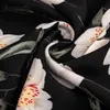Girocollo Orlo arricciato Top e camicette da donna Camicetta allentata con maniche svasate a maniche lunghe con stampa floreale per vacanze casual 210510