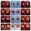 NCAA Vintage 75th Retro College Football Jerseys Stitched Red White Jersey 0013