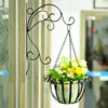 Ferro parede montada plantadeira prateleira pendurado porta de vaso de flores cesta de flor para plantadores de varanda de jardim Pots