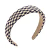 Houndstooth Elastic Hair Hoop Retro Polygon Mönster Huvudband Höst Kvinnors Hårband Hårtillbehör