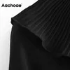 Chic ruffles черная блузка женщины с длинным рукавом леди элегантные рубашки поворачивают воротник сплошные вершины весна осень blusas mujer 210413