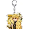 10 шт. / Лот Демонов Слеййер Кимецу Нет Yaiba Beychain Kamado Nezuko Kamado-Tanjirou Agatsuma Zenitsu inosuke PVC Key Chain Kids Gift 210409