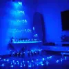 year 6X3M LED Waterfall Curtain Icicle Festoon led String Light Christmas Wedding Party Background garden Decoration lights 211109