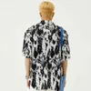 IEFB Vêtements pour hommes Tendance d'été Tendance coréenne Ins Loose Vintage Pattern Chemises à manches courtes Col cranté Tops 9Y7449 210524