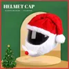 Casques de moto 1PC Casque Couverture Chapeau Casquette De Noël Pour Cadeau Créatif Père Noël Moto Fou Têtes Drôles Costume En Plein Air