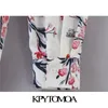 Vrouwen chique mode met riem floral print mini shirt jurk lange mouw knop-up vrouwelijke jurken vestidos 210420