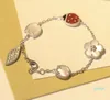 2021 Series Ladybug Fashion Clover Charm Bracelets Bangle Chain High Quality S925 Sterling Silver 18K Rose Gold for Women&Girls Wedding