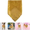 4 Color Shiny Sequin Design Dog Bandana Collars Bibs Scarf Collar Adjustable Pet Sequined Soft Mesh Waterproof Saliva Towel for Small to Large Dogs Puppy Cat A128