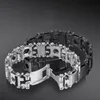 Assista Bands Tool Bracelet Tread multifuncional kits de driver parafuso externo Viagem de bicicleta vestível de aço inoxidável pulseira298a