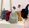 DHL50pcs Backpack Women Corduroy Large Capacity Sport School Bag Mix Color