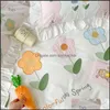 Bedding Sets Supplies Home Textiles & Garden Luxury Lace Edge Set Colorf Spring Flowers Embroidery Duvet Er Cotton Sheet 1.5/1.8/2.0M Textil