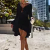 Crochet Knitted Beach Cover up robe Tunique pour Pareos Bikini Cover-up Swim coverup Sarong Maillot de bain ups