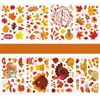 Thanksgiving decoraties sticker Turkije vakantie creatieve herfst esdoorn blad vallen muurstickers 9 stijlen 20 21