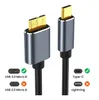 Skriv A C till Micro USB 3.0 Data Sync Cable Fast Speed ​​USB3.0 Cord för extern hårddisk HDD