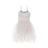 Dzieci Summer Princess Sukienki Dla Dzieci Dzieci Feather Frezowanie Cekiną Towdler Urodziny Urodziny Frocks Boutique Baby Dress Q0716