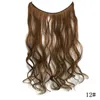 Fala Syntetyczna Linia Fish Line Wątek Symulacja Look Human Loop Micro Ring Hair Extensions 22 cale 50g MW-8006C