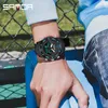 SANDA Janpan Electronic Movement Men's Watches Sport 2Time Led Display Military Digital Waterproof Alarm Watch Relogio Masculino G1022