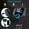 Bluetooth FM Transmissor Kit de Carro BT70 Adaptador de Rádio Sem Fio Hands-Free com grande Visor QC3.0 Carregador Smart 2.4A Dual USB Portas AUX Entrada / Saída MP3 Player