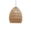 Lampade a sospensione Luci intrecciate a mano in stile cinese Lampada vintage in rattan naturale Soggiorno Appeso Apparecchio per arredamento da pranzo