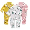 Fille Pyjama Ensembles Bébé Garçon Vêtements Toddle Licorne Pijama Enfants Vêtements Bebe Long Top Pantalon Vêtements De Nuit Pyjamas Pour Enfants Chemise De Nuit 211109