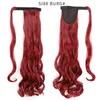 Synthetic Wigs XINRAN Wrap Around On Hair Piece Long Wave Clip In Pony Tail Pure Color Real Natural 22inches Ponytail