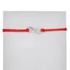 2pcs / Set Ensemble Forever Love Bracelet Infinity pour Amants String Rouge Couple Couple Bracelets Femmes Vœu pour hommes Bijoux Cadeau