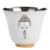 Bouddha Céramique 999 Argent Zen Tasse Tasse Unique